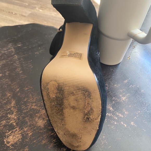 Express Genuine Suede Platform Buckle Boots - Picture 12 of 14